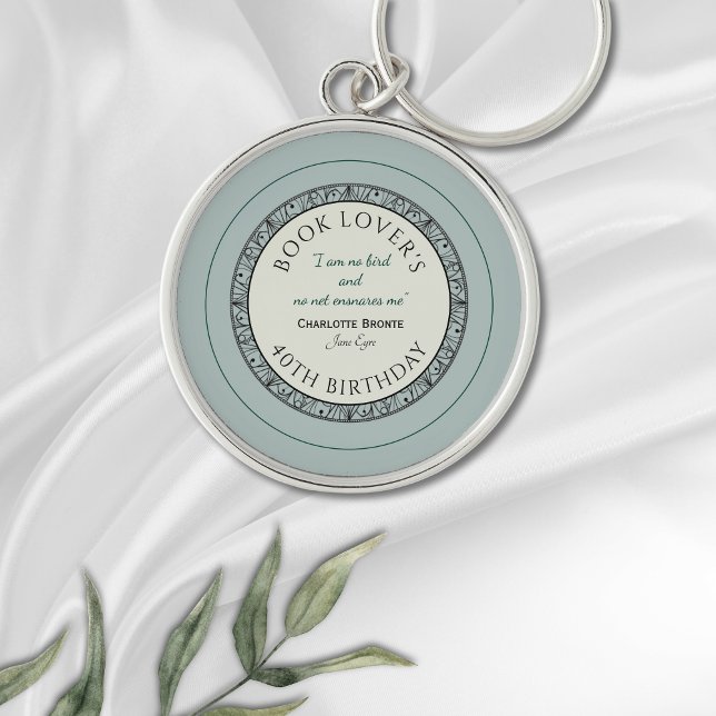 Buchen Sie Lover Blue Personalisiert Schlüsselanhä Schlüsselanhänger (A special personalised gift with this beautiful keychain featuring a quote from Jane Eyre.)