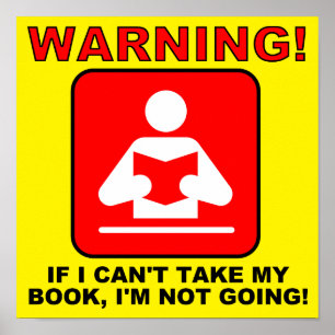 Buchen Sie Lover Bookworning Warning Funny Poster 