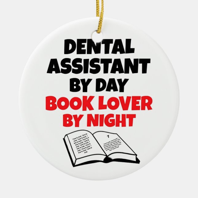 Buchen Sie Lover Dental Assistant Keramik Ornament (Vorne)