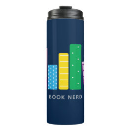 Buchen Sie Nerd Funny Modern Illustrierte Bücher Thermosbecher