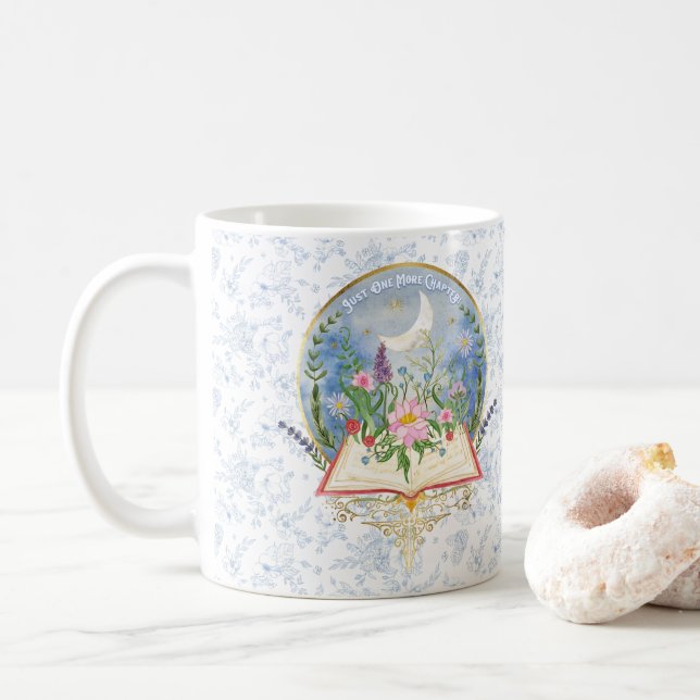 Buchen Sie noch ein Kapitel Wasserfarbenflora Kaffeetasse (Mit Donut)