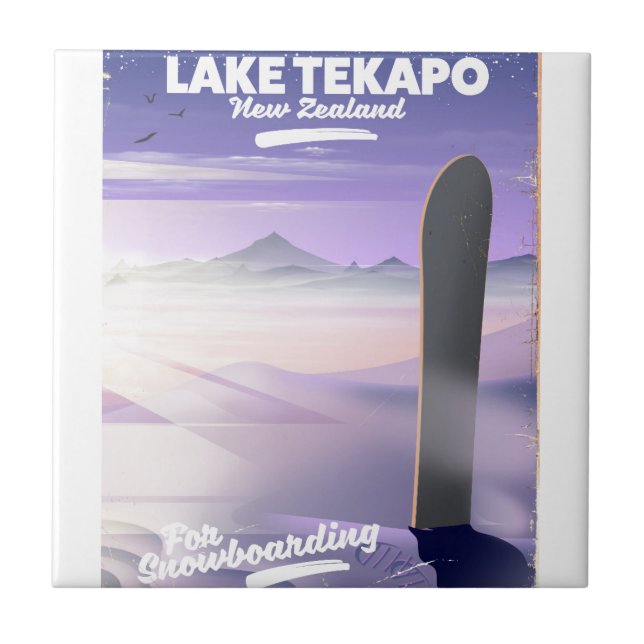 buchen Sie noch heute einen Ausflug zum See Tekapo Fliese (Vorderseite)