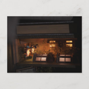 Buchen Sie nook diorama - kleines Café Postkarte