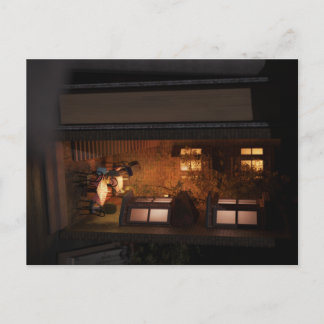 Buchen Sie nook diorama - kleines Café Postkarte