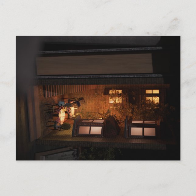 Buchen Sie nook diorama - kleines Café Postkarte (Vorderseite)