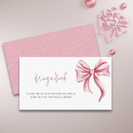 Buchen Sie Pink Bow Baby Dusche Begleitkarte