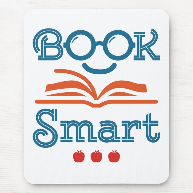 Buchen Sie Smart Funny Reading Lover Bookworm Mousepad (Vorne)