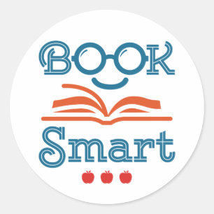 Buchen Sie Smart Funny Reading Lover Bookworm Runder Aufkleber
