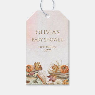 Buchen Sie Thema Pumpkin Fall Baby Dusche Gefallen Geschenkanhänger