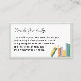 Buchen Sie Theme Baby Shower Books für Baby Begleitkarte