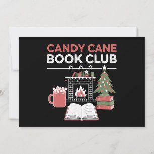 Buchen Sie Weihnachts Candy Cane Book Club Buchen Feiertagskarte