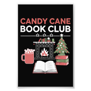 Buchen Sie Weihnachts Candy Cane Book Club Buchen Fotodruck
