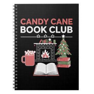 Buchen Sie Weihnachts Candy Cane Book Club Buchen Notizblock
