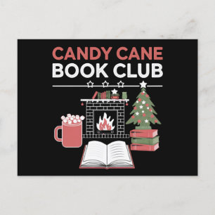 Buchen Sie Weihnachts Candy Cane Book Club Buchen Postkarte