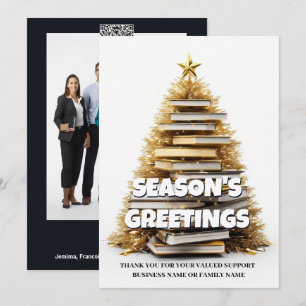 Buchen Sie Weihnachtsbaumschreiber Feiertage Foto Feiertagskarte