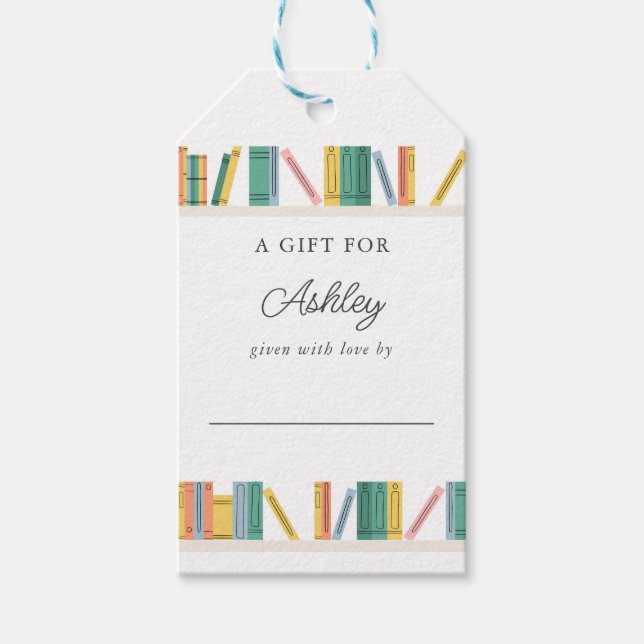 Buchen Theme Storybook Kinderdusche Geschenkanhänger (Vorderseite)