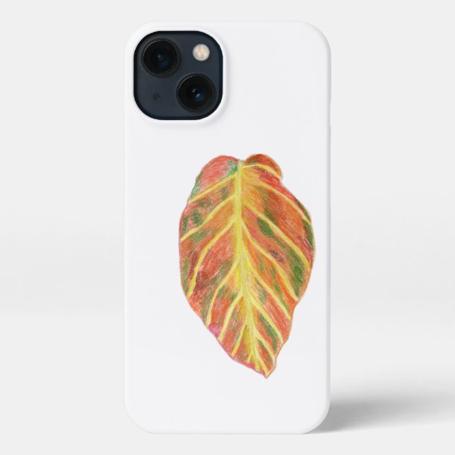 Buchenblatt im Herbst iPhone Hülle (Rückseite)