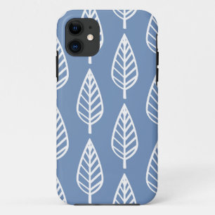 Buchenblattmuster - Blau und Weiß Case-Mate iPhone Hülle