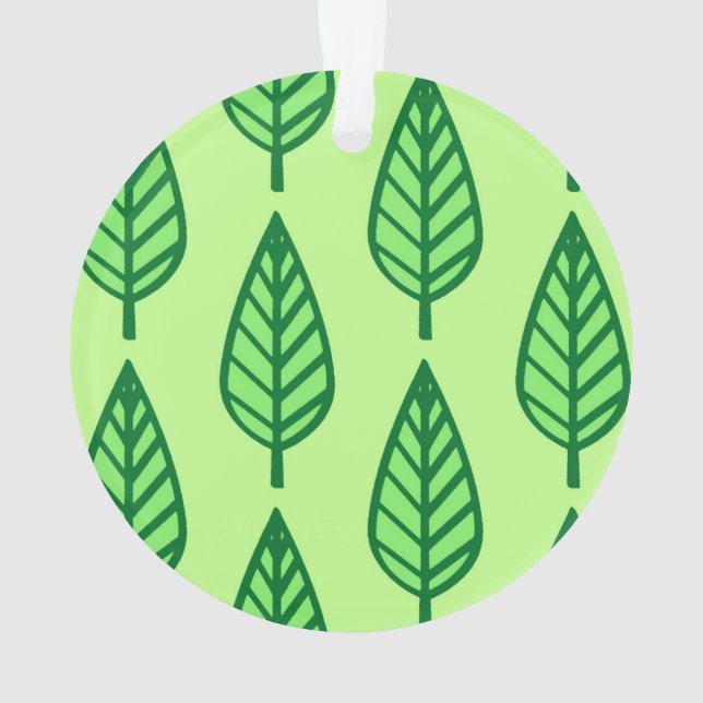 Buchenblattmuster - grüne Farbtöne Ornament (Rückseite)