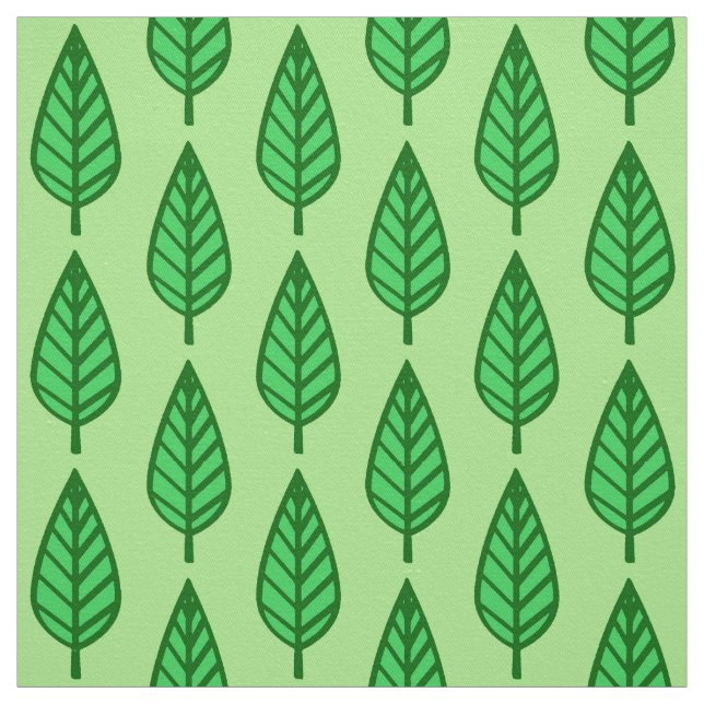 Buchenblattmuster - grüne Farbtöne Stoff (Muster)