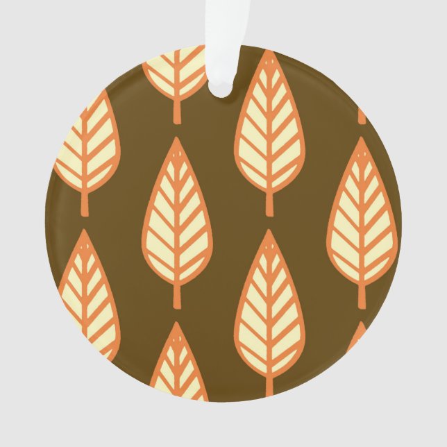 Buchenblattmuster - orange und braun ornament (Vorderseite)