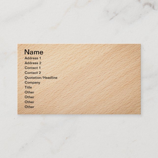 Buchenholz-Beschaffenheit für Hintergrund 2 Visitenkarte (Vorderseite)