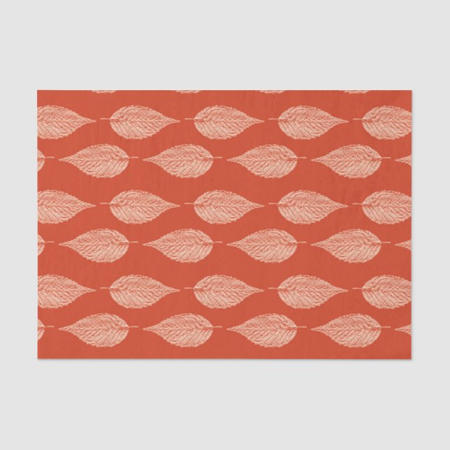 Buchenleaf Chalk Print, Mandarin Orange Seidenpapier (Vorderseite)