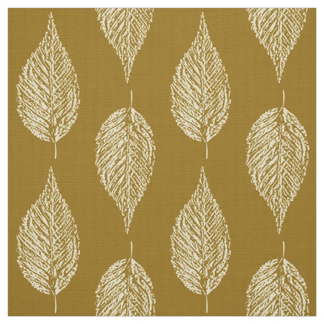 Buchenleaf Chalk Print, Senf Gelb / Gold Stoff (Muster)