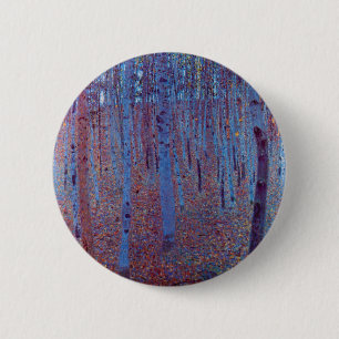Buchenwald von Gustav Klimt, Vintager Jugendstil Button