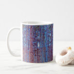Buchenwald von Gustav Klimt, Vintager Jugendstil Kaffeetasse<br><div class="desc">Der Buchenwald (1902) von Gustav Klimt ist ein Vintages Viktorianisches Kunstlandschaftsbild der Ära,  das eine Naturlandschaft beherbergt. Ein dunkler Wald mit Buchen und Blätter in der Nacht. Über den Künstler: Gustav Klimt (1862-1918) war ein österreichischer Symbolik-Maler und einer der prominentesten Mitglieder der Wiener Jugendstil-Bewegung.</div>