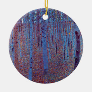 Buchenwald von Gustav Klimt, Vintager Jugendstil Keramik Ornament