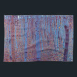 Buchenwald von Gustav Klimt, Vintager Jugendstil Küchentuch<br><div class="desc">Der Buchenwald (1902) von Gustav Klimt ist ein Vintages Viktorianisches Kunstlandschaftsbild der Ära,  das eine Naturlandschaft beherbergt. Ein dunkler Wald mit Buchen und Blätter in der Nacht. Über den Künstler: Gustav Klimt (1862-1918) war ein österreichischer Symbolik-Maler und einer der prominentesten Mitglieder der Wiener Jugendstil-Bewegung.</div>