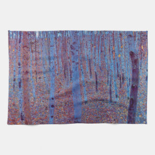 Buchenwald von Gustav Klimt, Vintager Jugendstil Küchentuch
