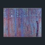 Buchenwald von Gustav Klimt, Vintager Jugendstil Postkarte<br><div class="desc">Der Buchenwald (1902) von Gustav Klimt ist ein Vintages Viktorianisches Kunstlandschaftsbild der Ära,  das eine Naturlandschaft beherbergt. Ein dunkler Wald mit Buchen und Blätter in der Nacht. Über den Künstler: Gustav Klimt (1862-1918) war ein österreichischer Symbolik-Maler und einer der prominentesten Mitglieder der Wiener Jugendstil-Bewegung.</div>