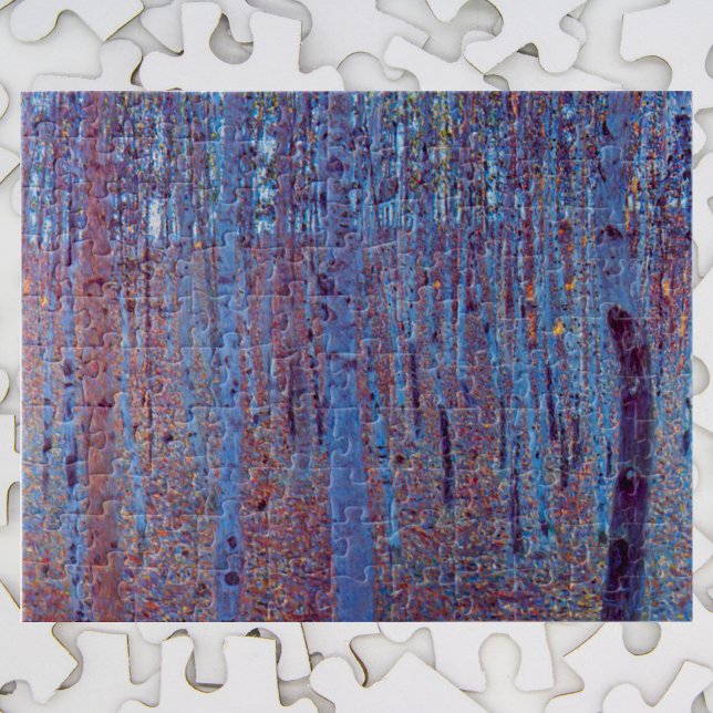 Buchenwald von Gustav Klimt, Vintager Jugendstil Puzzle (Von Creator hochgeladen)