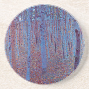 Buchenwald von Gustav Klimt, Vintager Jugendstil Untersetzer