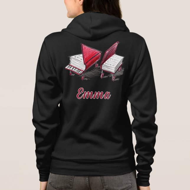 Bücher auf Rädern, hinten und vorne bedruckt Hoodie (Rückseite)