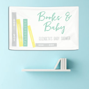 Bücher Baby Shower Banner