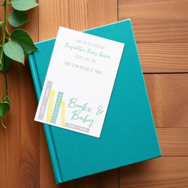 Bücher Baby Shower Dankeskarte (Von Creator hochgeladen)