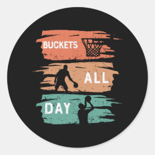 Bücher Basketballdesign Runder Aufkleber