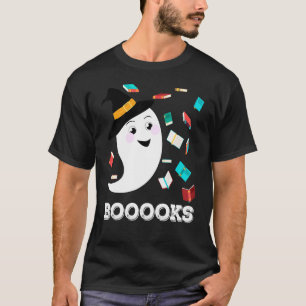 Bücher Bibliothekar Halloween Niedlich Ghost-Flyin T-Shirt
