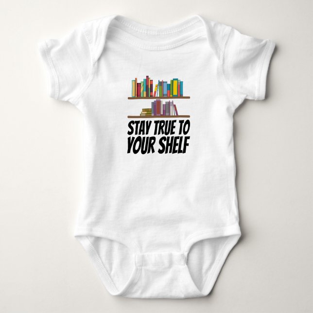Bücher - Bleibe an Ihrem Platz Baby Strampler (Vorderseite)