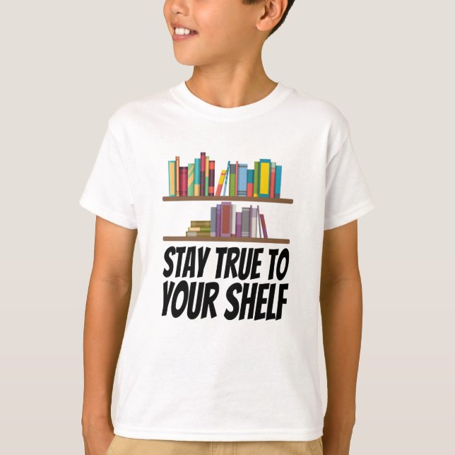Bücher - Bleibe an Ihrem Platz T-Shirt (Vorderseite)