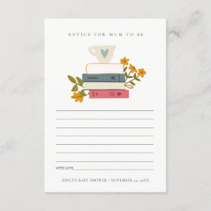 Bücher Blumenberater für Mama Baby Dusche Begleitkarte