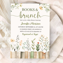Bücher & Brunch Bibliothek Baby Shower Geschlechts