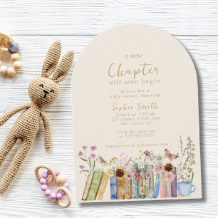 Bücher & Brunch Eine neue Kapitel-Wildblume Einladung