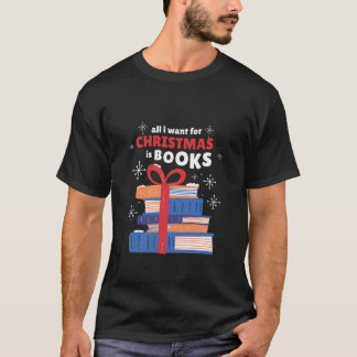 Bücher Buch Reading Christmas Men Women Boys Girls T-Shirt