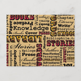 Bücher Bücher Bücher! Postkarte