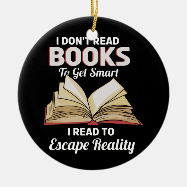 Bücher, Bücher lesen Keramik Ornament (Vorne)