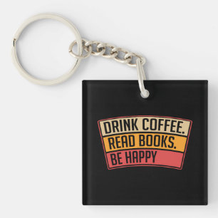 Bücher - Bücher zum Kaffee trinken, Geschenke buch Schlüsselanhänger